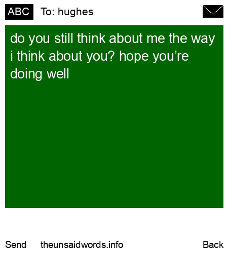 unsent message to hughes