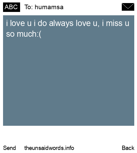 unsent message to humamsa