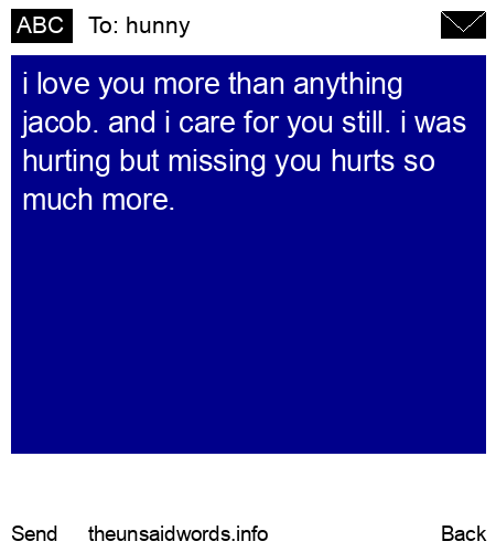 unsent message to hunny