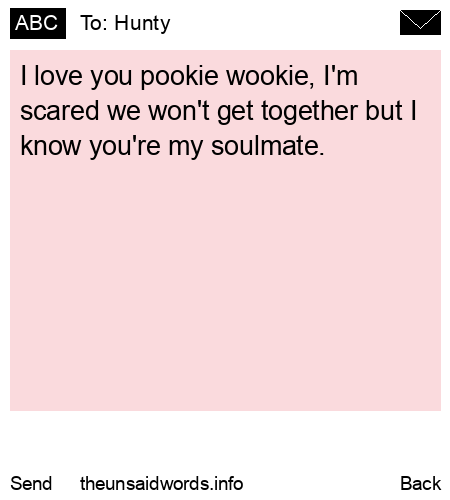 unsent message to Hunty 