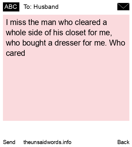 unsent message to Husband