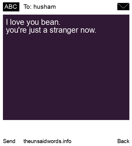unsent message to husham 