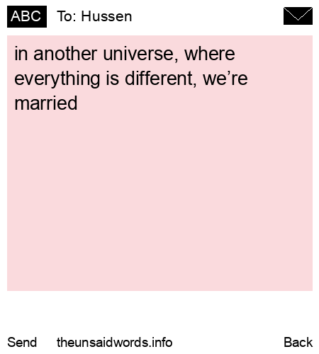 unsent message to Hussen