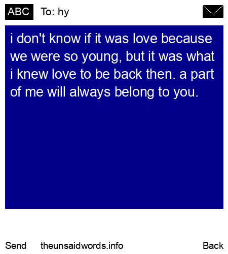 unsent message to hy