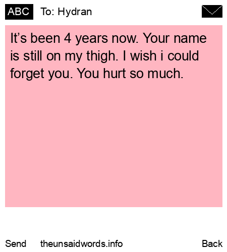 unsent message to Hydran