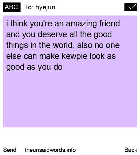 unsent message to hyejun