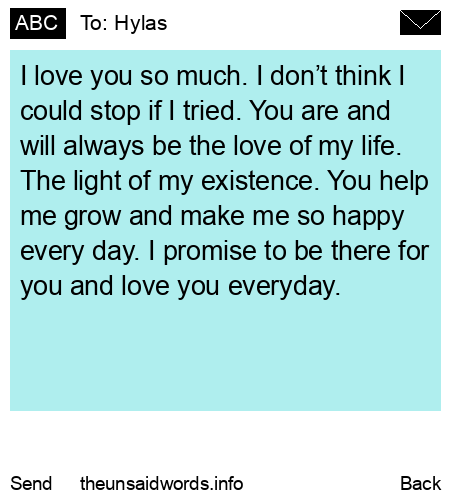 unsent message to Hylas