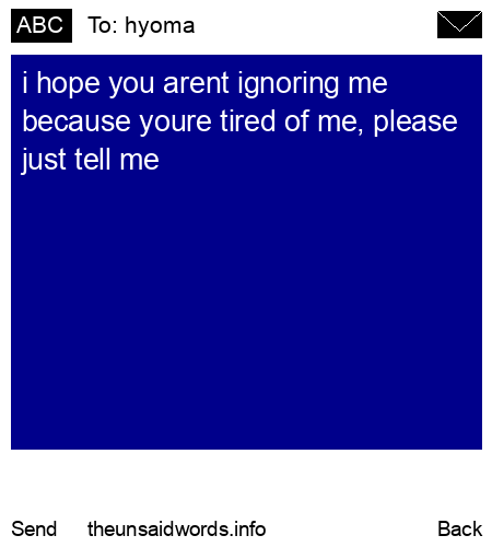 unsent message to hyoma