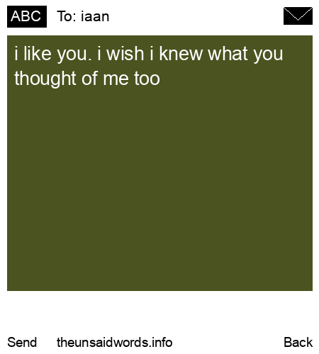 unsent message to iaan