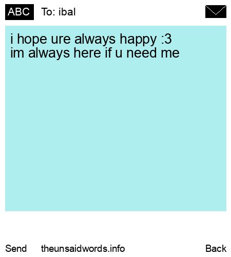 unsent message to ibal