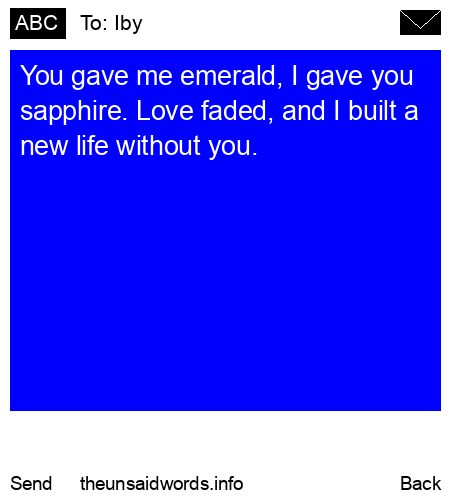 unsent message to Iby