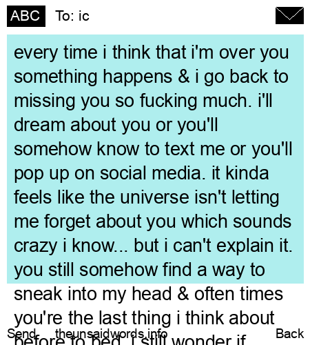 unsent message to ic
