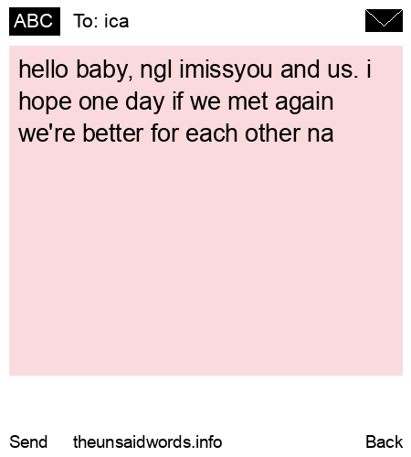unsent message to ica