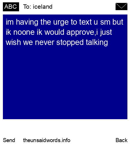 unsent message to iceland