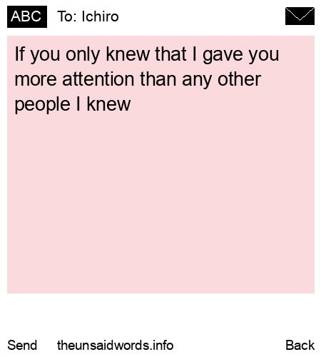 unsent message to Ichiro