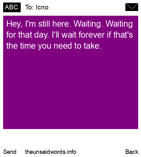 unsent message to Icno
