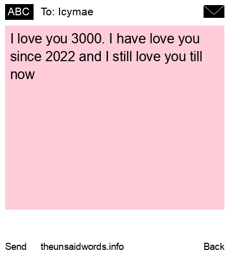 unsent message to Icymae
