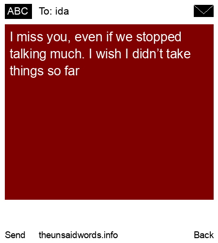 unsent message to ida