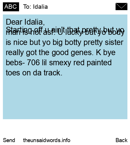unsent message to Idalia