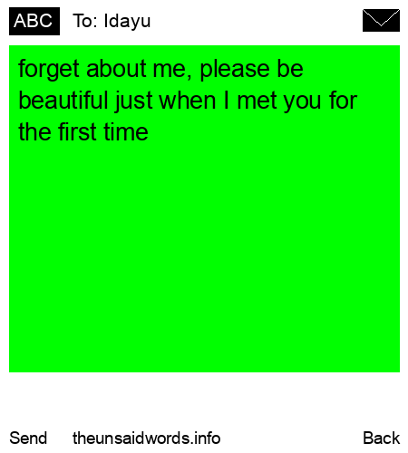 unsent message to Idayu