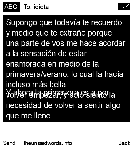 unsent message to idiota