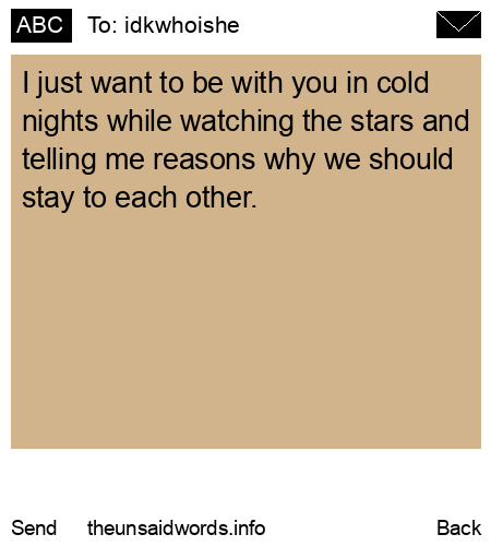 unsent message to idkwhoishe