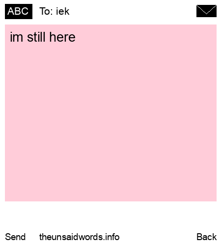 unsent message to iek