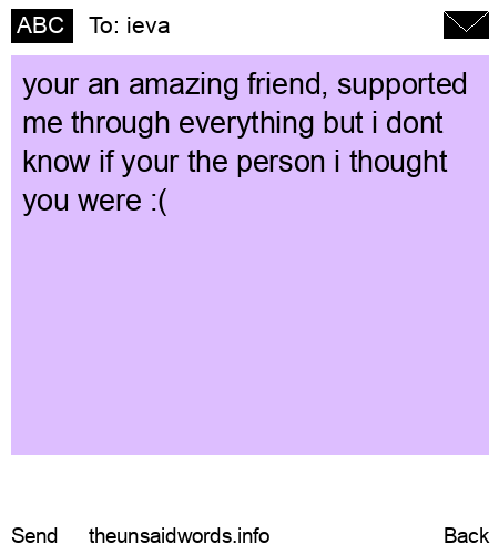 unsent message to ieva