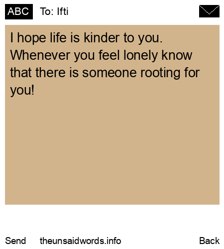 unsent message to Ifti