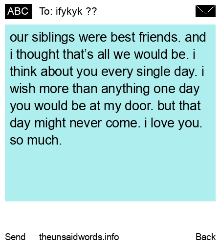 unsent message to ifykyk ??