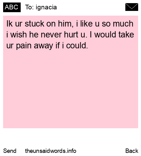 unsent message to ignacia