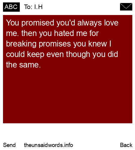 unsent message to I.H