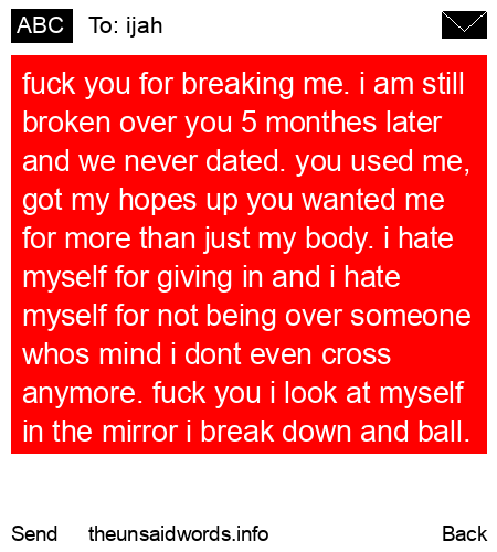 unsent message to ijah