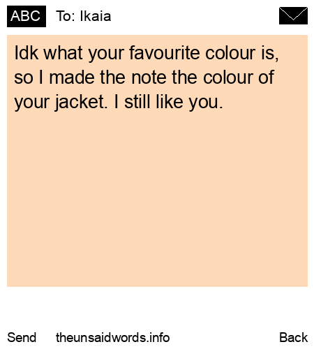 unsent message to Ikaia