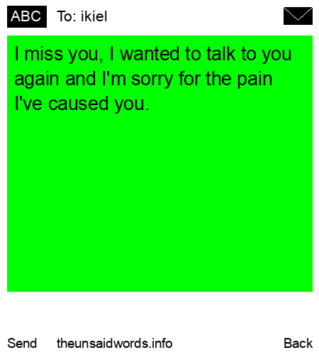 unsent message to ikiel