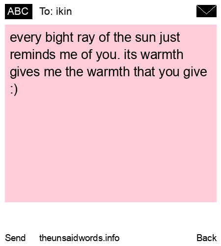unsent message to ikin