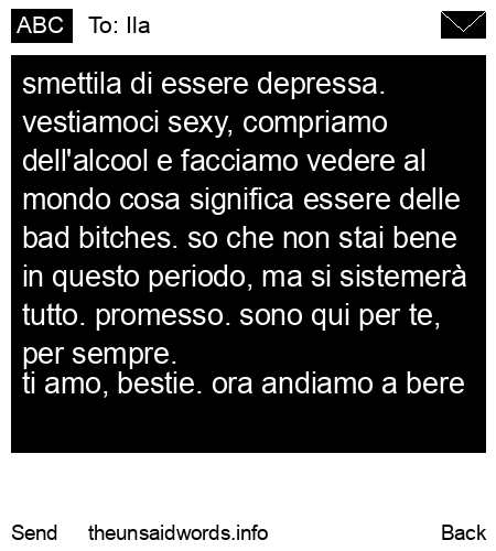 unsent message to Ila