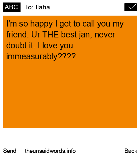 unsent message to Ilaha