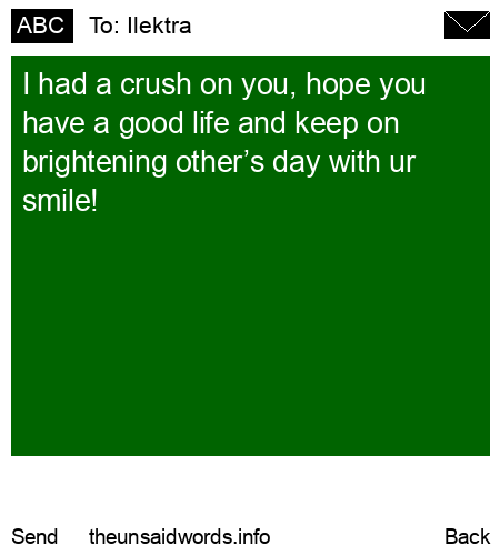unsent message to Ilektra