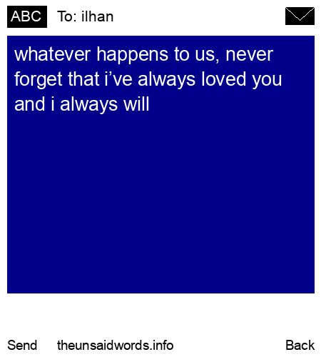 unsent message to ilhan