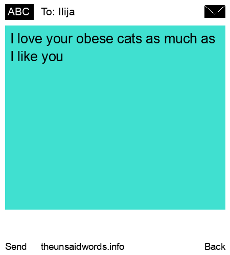 unsent message to Ilija
