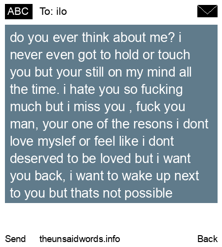 unsent message to ilo