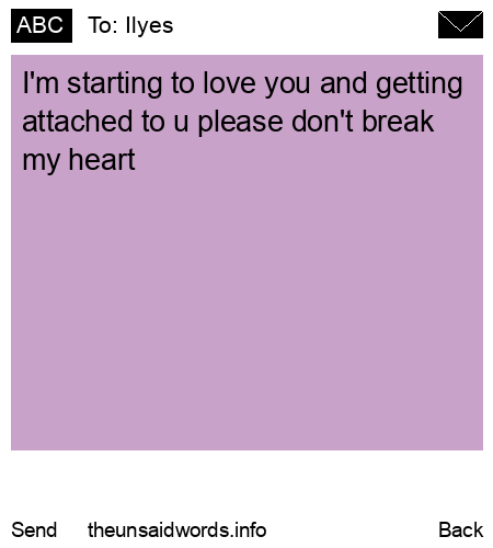 unsent message to Ilyes
