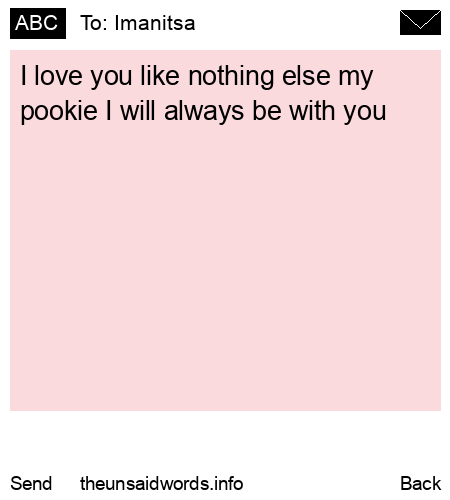 unsent message to Imanitsa