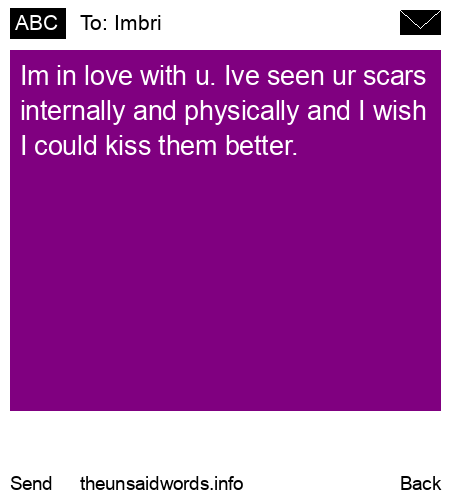 unsent message to Imbri