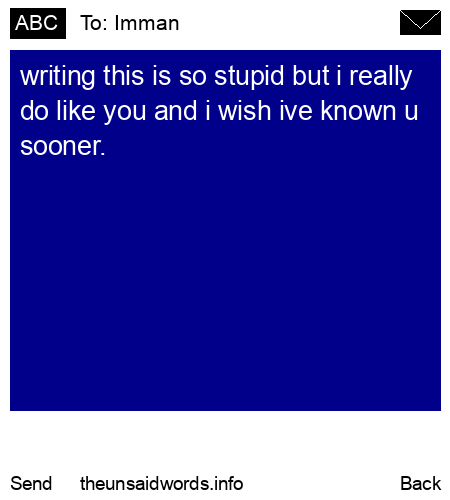 unsent message to Imman