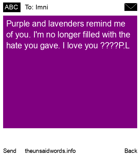 unsent message to Imni