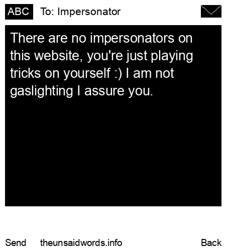 unsent message to Impersonator