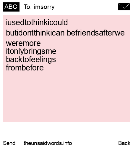 unsent message to imsorry
