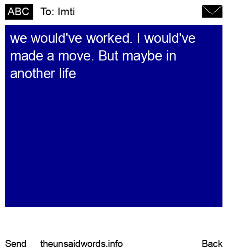 unsent message to Imti